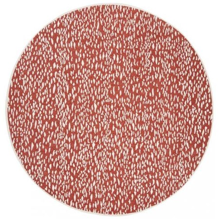 Safavieh 6 x 6 ft. Round Marbella Hand Woven Rug Red & Ivory MRB657R-6R